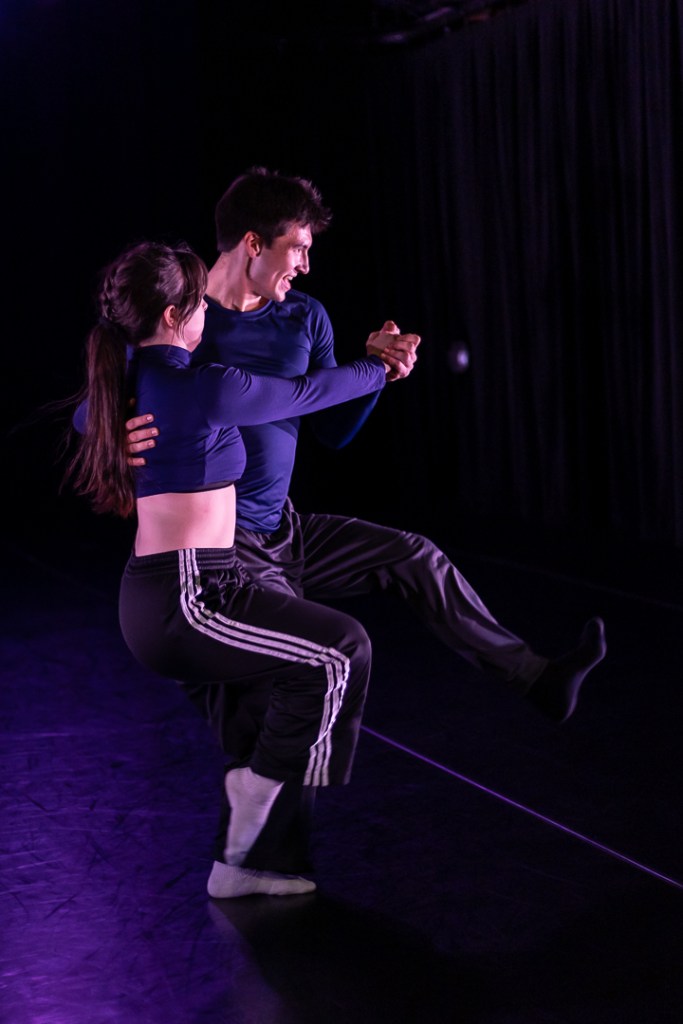 two dancers in comic tango